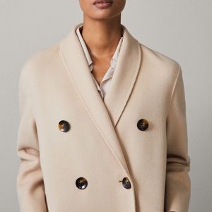 Massimo Dutti Double Breasted Wool Coat